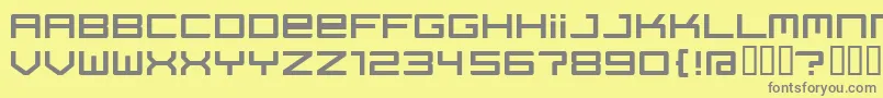 Fonte Regata ffy – fontes cinzas em um fundo amarelo