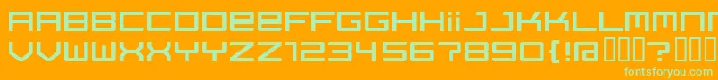 Regata ffy Font – Green Fonts on Orange Background