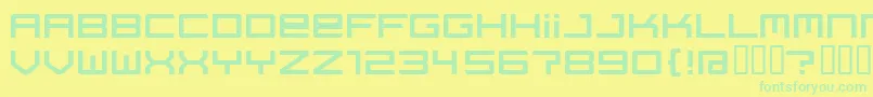 Regata ffy Font – Green Fonts on Yellow Background