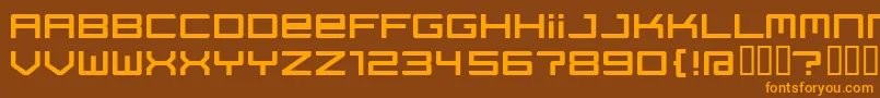 Regata ffy Font – Orange Fonts on Brown Background