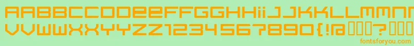 Regata ffy Font – Orange Fonts on Green Background