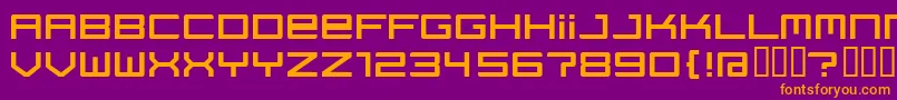 Regata ffy Font – Orange Fonts on Purple Background