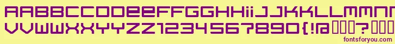 Regata ffy Font – Purple Fonts on Yellow Background