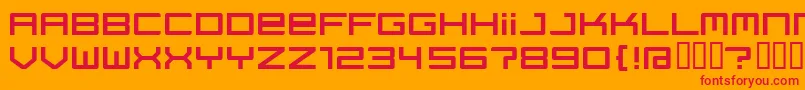 フォントRegata ffy – オレンジの背景に赤い文字