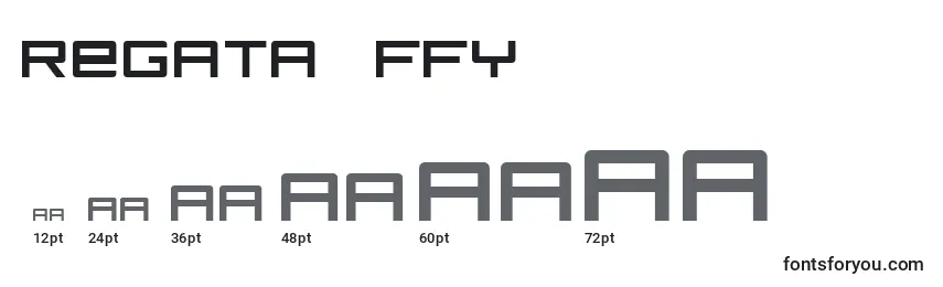 Размеры шрифта Regata ffy