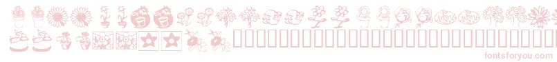 KrKatsFlowers3 Font – Pink Fonts