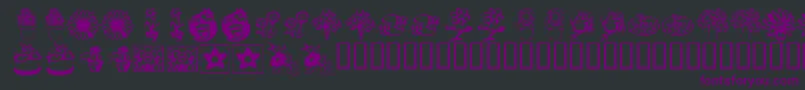 KrKatsFlowers3 Font – Purple Fonts on Black Background