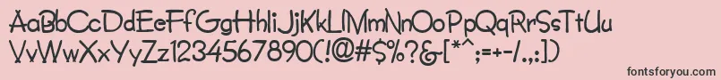 Police CrayonNormal – polices noires sur fond rose