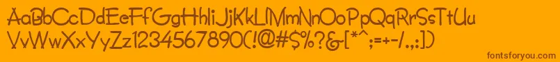 fuente CrayonNormal – Fuentes Marrones Sobre Fondo Naranja