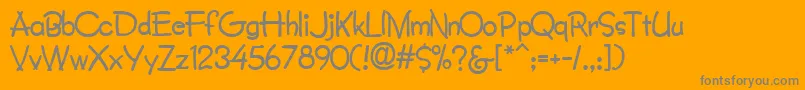 CrayonNormal-fontti – harmaat kirjasimet oranssilla taustalla