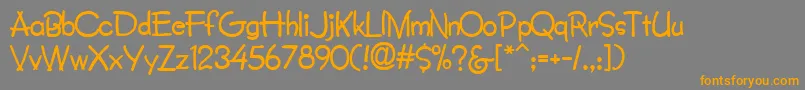 CrayonNormal Font – Orange Fonts on Gray Background