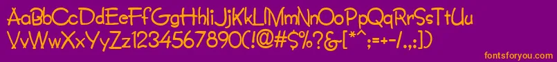 More about CrayonNormal Font CrayonNormal Font – Orange Fonts on Purple Background