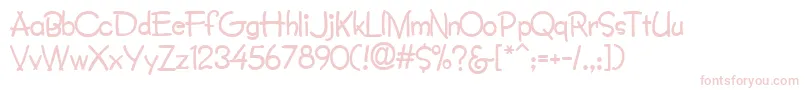 Czcionka CrayonNormal – różowe czcionki