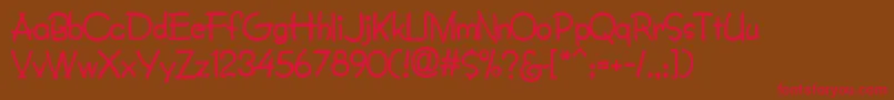 CrayonNormal Font – Red Fonts on Brown Background