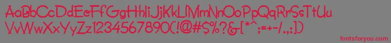 CrayonNormal Font – Red Fonts on Gray Background