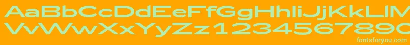 Zeppelin53 Font – Green Fonts on Orange Background