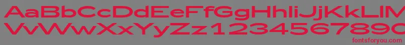 Czcionka Zeppelin53 – czerwone czcionki na szarym tle