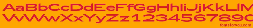 Шрифт Zeppelin53 – красные шрифты на оранжевом фоне
