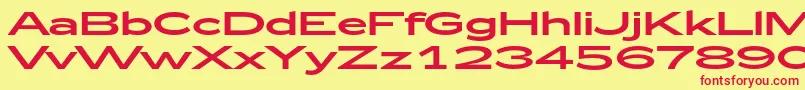 Zeppelin53-fontti – punaiset fontit keltaisella taustalla