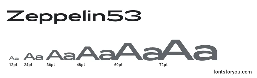 Размеры шрифта Zeppelin53