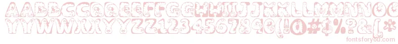 Wiggles Font – Pink Fonts on White Background