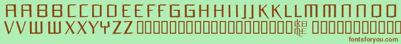 Orchm-fontti – ruskeat fontit vihreällä taustalla