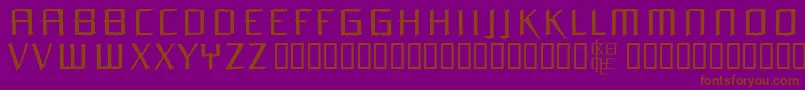 フォントOrchm – 紫色の背景に茶色のフォント