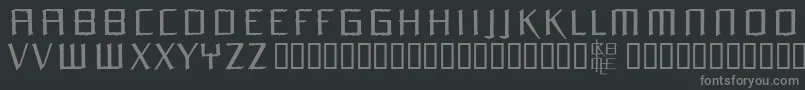Orchm-fontti – harmaat kirjasimet mustalla taustalla