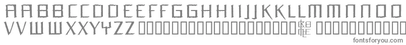 Orchm-fontti – harmaat kirjasimet valkoisella taustalla