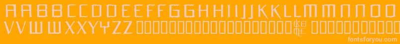 Orchm Font – Pink Fonts on Orange Background