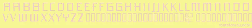 Orchm Font – Pink Fonts on Yellow Background