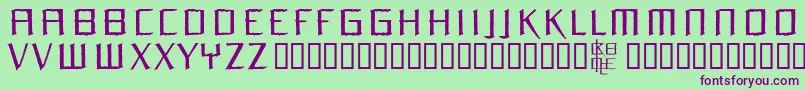 Orchm Font – Purple Fonts on Green Background