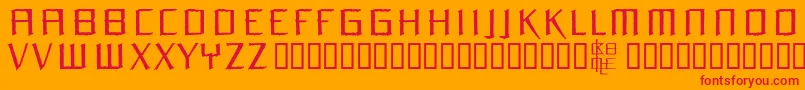 Orchm Font – Red Fonts on Orange Background