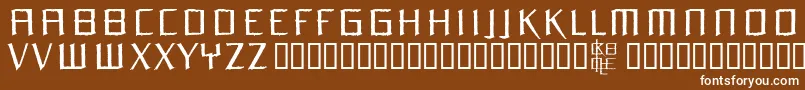 フォントOrchm – 茶色の背景に白い文字