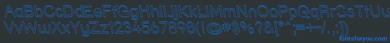 Stroutr Font – Blue Fonts on Black Background