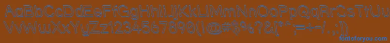 Stroutr Font – Blue Fonts on Brown Background