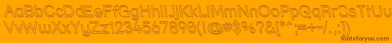 Stroutr Font – Brown Fonts on Orange Background