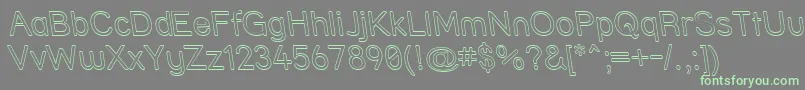 Stroutr Font – Green Fonts on Gray Background