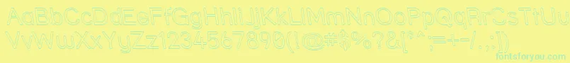 Stroutr Font – Green Fonts on Yellow Background