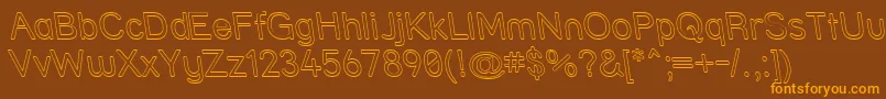 Stroutr Font – Orange Fonts on Brown Background