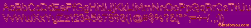 Stroutr Font – Orange Fonts on Purple Background