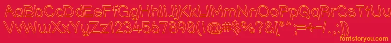 Stroutr Font – Orange Fonts on Red Background