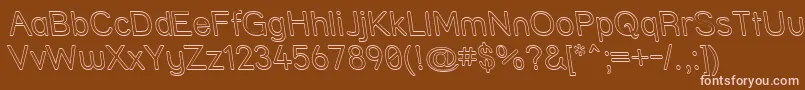 Stroutr Font – Pink Fonts on Brown Background