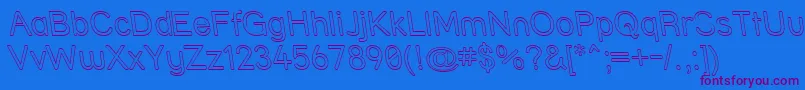 Stroutr Font – Purple Fonts on Blue Background
