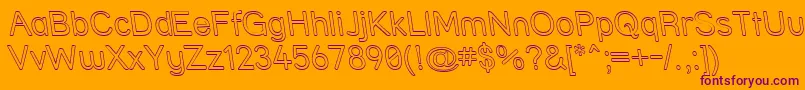 Stroutr Font – Purple Fonts on Orange Background
