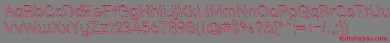 Stroutr Font – Red Fonts on Gray Background