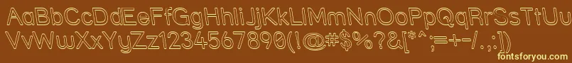 Stroutr Font – Yellow Fonts on Brown Background