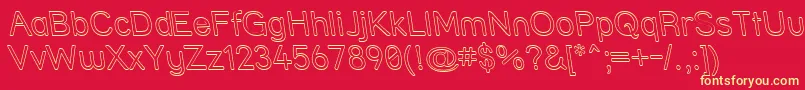 Stroutr Font – Yellow Fonts on Red Background