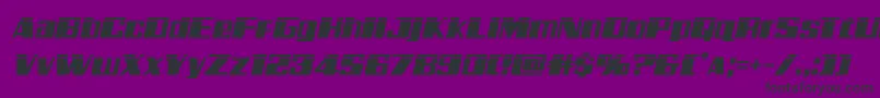 Galacticstormlaserital Font – Black Fonts on Purple Background