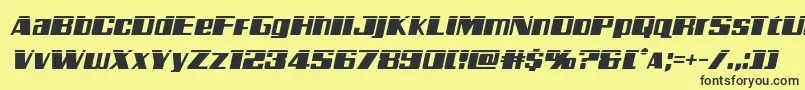 Galacticstormlaserital Font – Black Fonts on Yellow Background